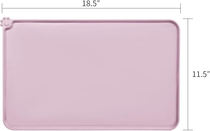 AUDWUD Silicone Waterproof Pet Feeding Mats,Anti Slip Bowl Pad,Dog Mat for Food and Water
