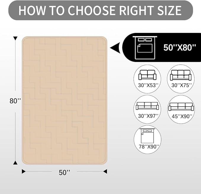 fuguitex Waterproof Dog Bed Cover Couch Cover for Pet Anti-Slip Cat Mat Pet Pad Blanket for Sofa Chair Recliner Bed Furniture Protrctor