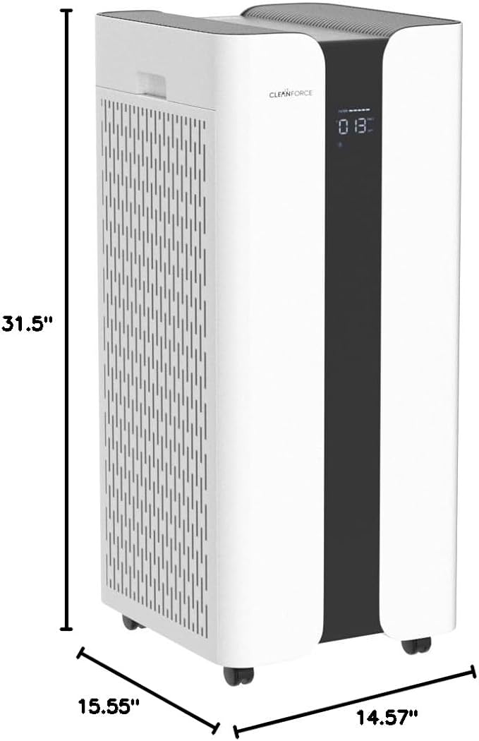 CleanForce Extra large Air Purifier for home large room, covers 4000 ft², H13 True HEPA Filter, Filters 99.97% Dust, Smoke, Odor, Pollen, VOCs, Commercial Air Cleaner for office, classroom | MEGA1000