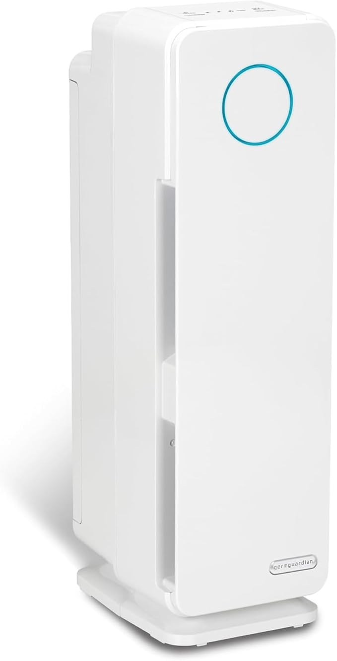 GermGuardian Air Purifier for Homes with Pets, H13 Pet HEPA Filter, Removes Pet Dander, Dust, Allergens, Smoke, Pollen, Odors, Mold, UV-C Light Helps Reduce Germs, 22 Inch, White, AC4300WPT
