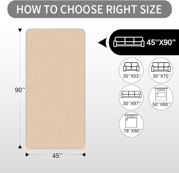 fuguitex Waterproof Dog Bed Cover Couch Cover for Pet Anti-Slip Cat Mat Pet Pad Blanket for Sofa Chair Recliner Bed Furniture Protrctor