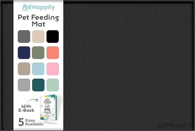Dog Food Mat - 24x15” Large Silicone Pet Food Mat, Raised Edges for Food and Water Prevent Spill, Waterproof Cat Food Mat Protect Floors,Easy Clean Dog Bowl Mats for Food and Water