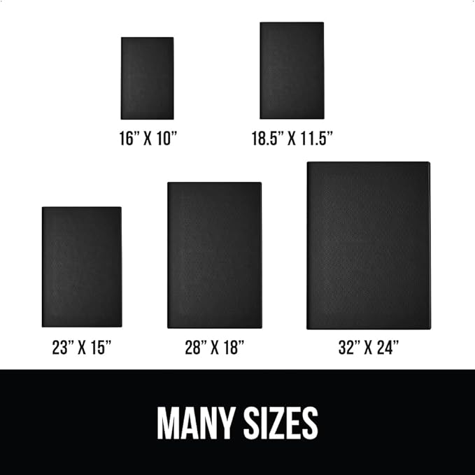 GORILLA GRIP 100% Waterproof Raised Edge BPA Free Silicone Pet Feeding Mat, Dog Cat Food Mats Contain Spills Protects Floors, Placemats for Cats and Dogs Water Bowl, Pets Accessories 18.5x11.5 Black