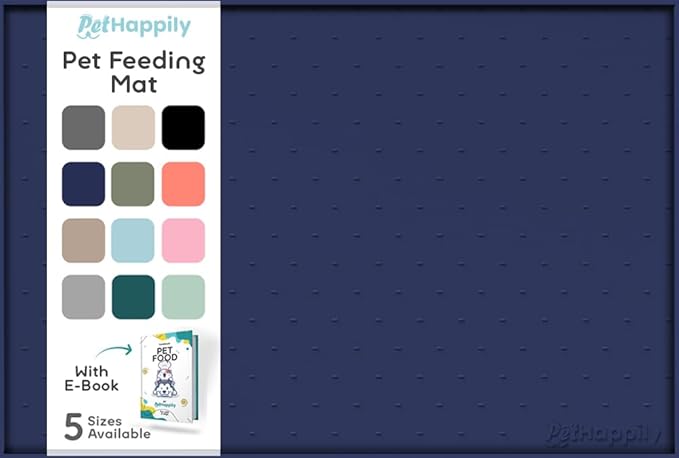 Dog Food Mat - 28x18” Large Silicone Stove Top Protector, Silicone Pet Feeding Mat, Raised Edges Dog Mat for Food and Water Prevent Spill, Waterproof Cat Placemats Protect Floors, Easy Clean Bowl
