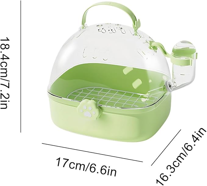 Bird Carrier Cage - PVC Small Animal Carrier with Water Bottle - Pet Bird Carrying Supplies Spacious Design for Sparrow Macaws Conures Chinchillas Budgies Cockatiels Parakeet Hedgehog