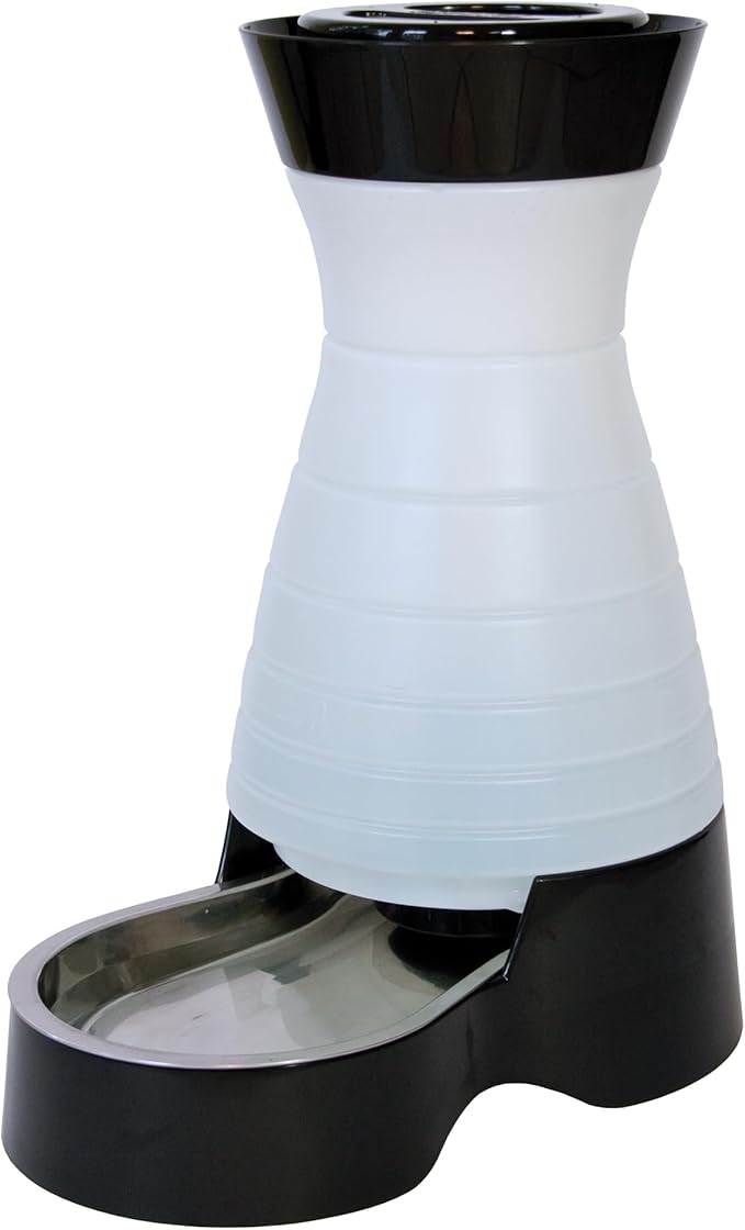 PetSafe Healthy Pet Water Station - Large, 320 oz Capacity - Gravity Pet Water Fountain, Automatic Cat Water Fountain or Dog Water Fountain - Water Dispenser - Removable Stainless Steel Bowl Included