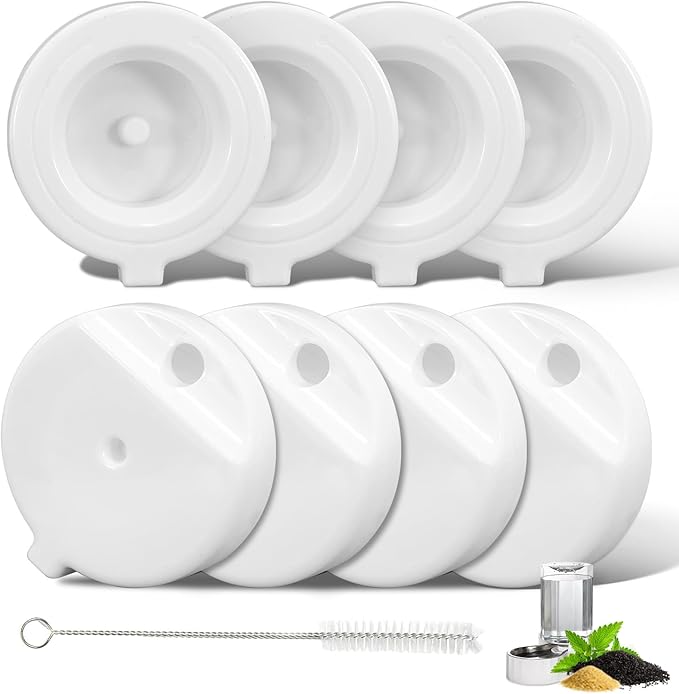 8Pcs Gravity Pet Water Fountain Filters, Automatic Pet Waterer Replacement Filters for 3.6L/4.6L/6L/8L Dog Water Dispenser(8 Filters with 1Brush)