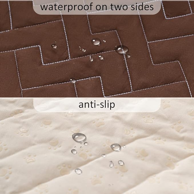 fuguitex Waterproof Dog Bed Cover Couch Cover for Pet Anti-Slip Cat Mat Pet Pad Blanket for Sofa Chair Recliner Bed Furniture Protrctor