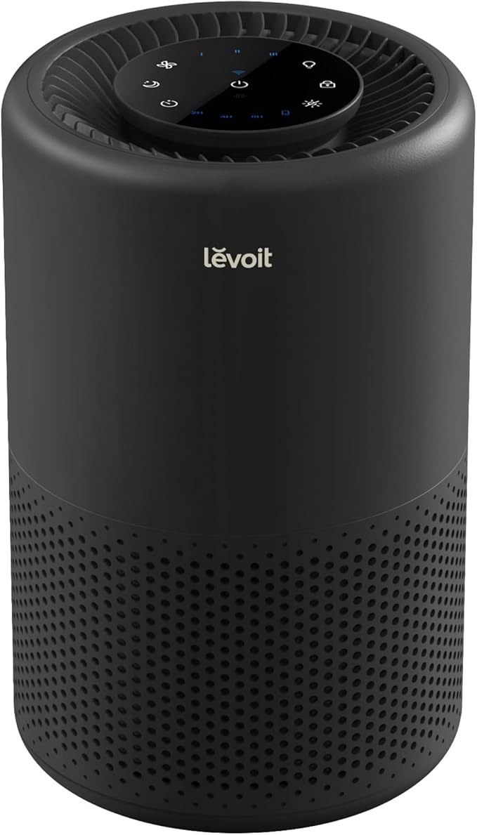 LEVOIT Air Purifier for Home Bedroom, Smart WiFi Alexa Control, AHAM VERIFIDE, 3-in-1 Filter with HEPA Sleep Mode for Allergies, Pollutants, Smoke, Dust, Core 200S-P, Black