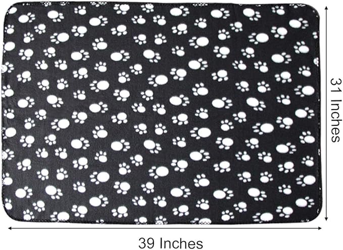 Comsmart Dog Blankets for Small Dogs, 6 Pack Puppy Blanket Cute Paw Print Pet Blanket for Dog, Puppy, Cat, Kitten, 39x31 inches