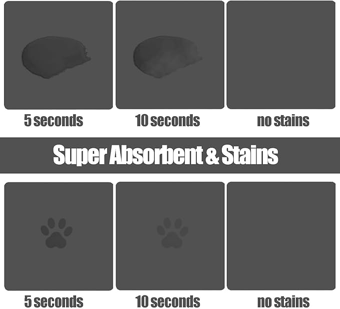 Large Pet Feeding Mat, Bohemia Absorbent Quick Dry Dog Mat for Food and Water Bowl, Non Skid Cat Bowl Mat, No Stains for Pet Water Dispenser Pet Supplies for Messy Drinkers