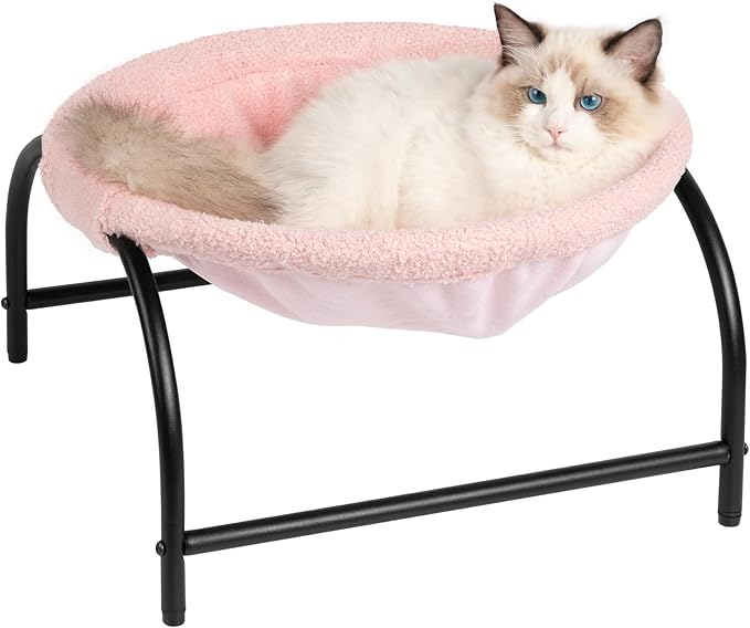 Cat Hammock Bed - Detachable, Breathable, Easy Assembly Indoors Outdoors, 16.9 in x 16.9 in x 9.5 in