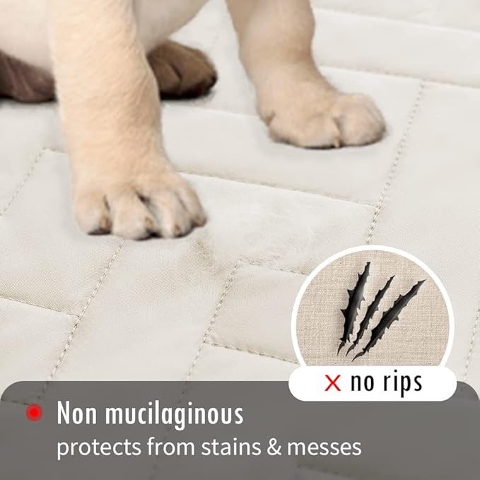 fuguitex Waterproof Dog Bed Cover Couch Cover, Anti-Slip Cat Mat Pet Pad Blanket for Sofa Chair Recliner Furniture Protrctor