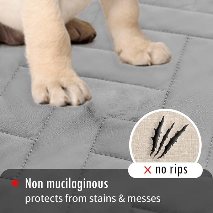 fuguitex Waterproof Dog Bed Cover Couch Cover for Pet Anti-Slip Cat Mat Pet Pad Blanket for Sofa Chair Recliner Bed Furniture Protrctor
