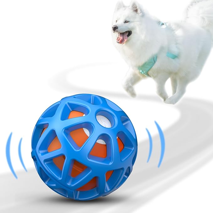 seagi Interactive Dog Toys – Durable Automatic Bouncing & Vibrating Interactive Dog Ball for Smart Play, Motion-Activated Moving Dog Toy for Small/Medium/Large Dogs,USB Rechargeable (Orange)