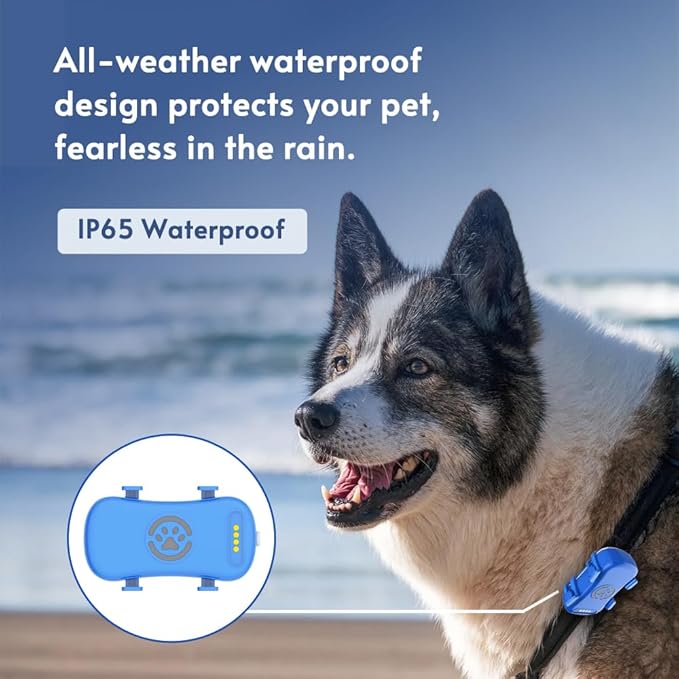 GPS Tracker for Dogs, Real-time Dog Tracker with Geo-Fence and Lighting Flash&Audible Alarm，Anti Lost No Distance Limited Dog GPS Collar Fit Most Pet Collars, Subscription Needed