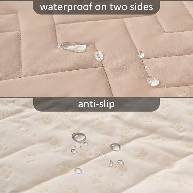 fuguitex Waterproof Dog Bed Cover Couch Cover for Pet Anti-Slip Cat Mat Pet Pad Blanket for Sofa Chair Recliner Bed Furniture Protrctor