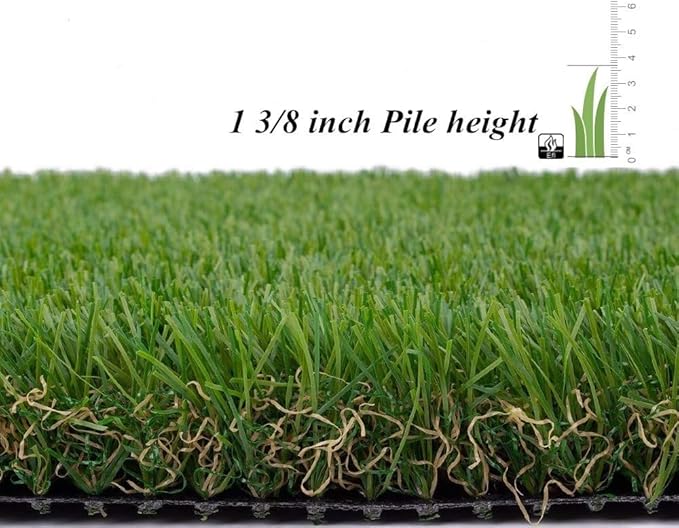 ALTRUISTIC Artificial Grass 4FTX5FT(20 Square Feet), Realistic Fake Grass Deluxe Turf Synthetic Thick Lawn Pet Turf, 1 3/8” Height, Outdoor Decor, Customized