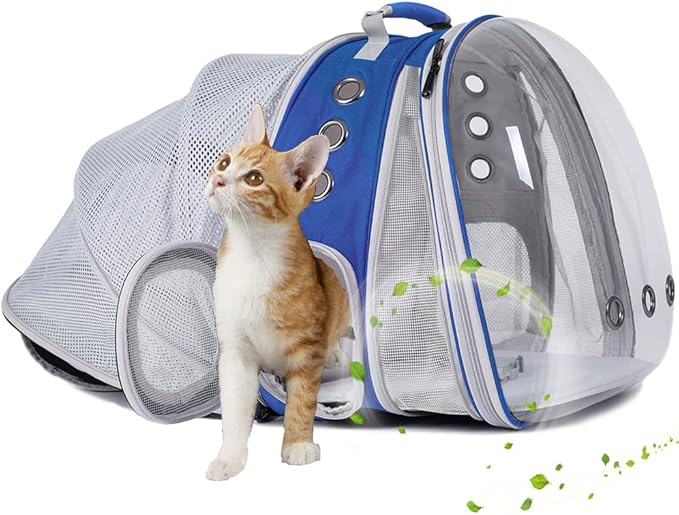 Dual Expandable Cat Backpack Carrier, Fit up to 20 lbs, Expandable Pet Carrier Backpack for Large Fat Cat and Small Puppy