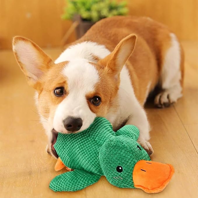 Dog Toys for Aggressive Chewers,2025 Upgraded Dog Chew Toys for Small Large Dogs,Indestructible Puppy Teething Toys,Plush Yellow Stuffed Duck Toy (Yellow, Medium)