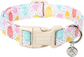 DOGWONG Easter Dog Collar, Colorful Egg Dog Collar Soft Durable Adjustable Costume Cute Easter Puppy Collar for Small Medium Large Dog