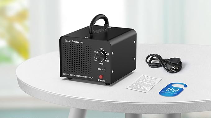 0zone Generator 65000mg - O3 Air Purifier for Home & Car, Ozone Machine Odor Removal for Smoke & Pet (Black)
