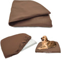 Dog Bed Cover Waterproof Replacement Machine Washable Covers for Dog Bed Heavy Duty Scratch Resistant Mattress Protector Pet Bed 30x20 Inch Brown Cover Only