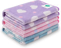 1 Pack 3 Blankets Super Soft Cute Dot Pattern Pet Blanket Flannel Throw for Dog Puppy Cat Purple/Pink/Cyan Small
