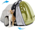 Dual Expandable Polarized Cat Backpack Carrier, Fit up to 20 lbs, Expandable Front & Back Space Capsule Polarized Bubble Pet Carrier for Large Cat and Small Dog, Pet Carrying Hiking Traveling Backpack