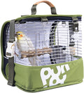 Bird Carrier Travel Cage 12in Small Bird Cage 4 in 1 Bird Backpack with Perch Parakeet Cage Durable Stainless Steel Frame Breathable & Portable, for Green Cheek, Cockatiel, Parrot
