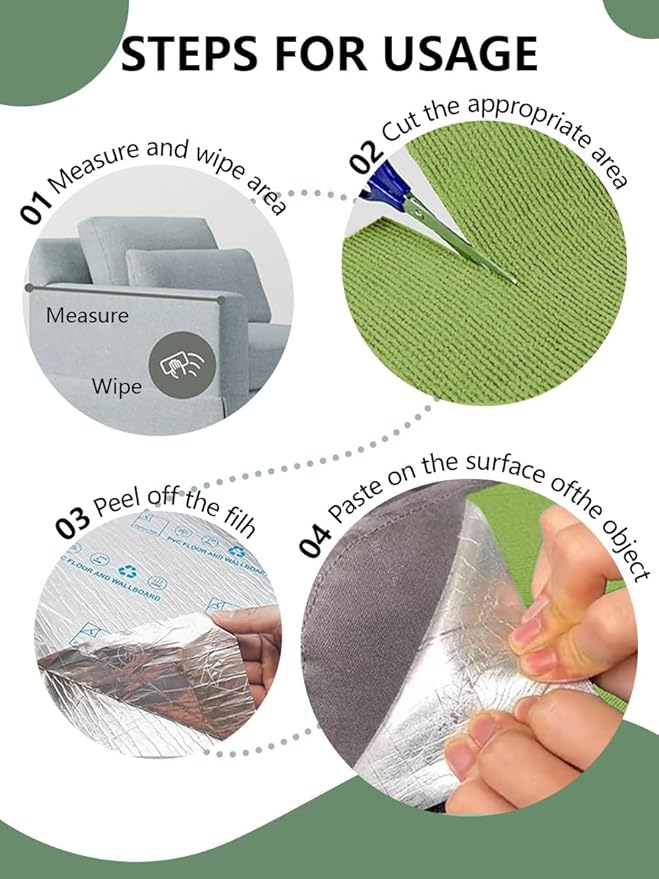 Cat Scratch Couch Furniture Protector, Adhesive Cat Scratch Pad Deterrent for Furniture, DIY Climbing Cat Scratcher Couch Protector from Cat Claws Scratching for Indoor(Green, 39.3x15.8Inch)