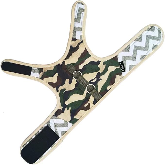Cat Harness and Leash Set for Walking Escape Proof, Adjustable Cat Vest Harness, Padded Stylish Cat Walking Jackets, Camo Green, Medium