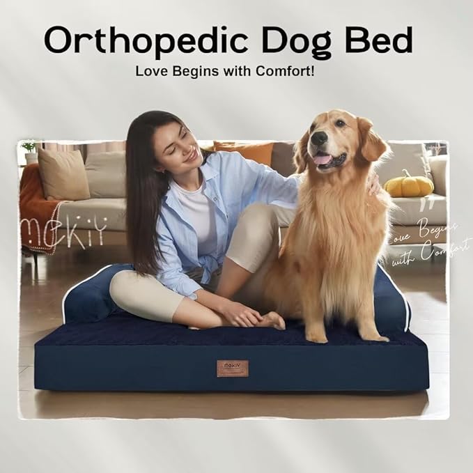 Small Dog Bed Orthopedic Washable Cat Bed Memory Foam Small Couch Sofa Indoor Comfy Pet Beds with Waterproof Removable Cover & Non-Slip Bottom
