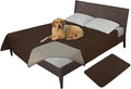 Easy-Going 100% Waterproof Dog Bed Cover, Non-Slip Pet Blanket for Furniture, Washable Couch Cover, Repleasement Sofa Cover (120X82 in,Coffee)
