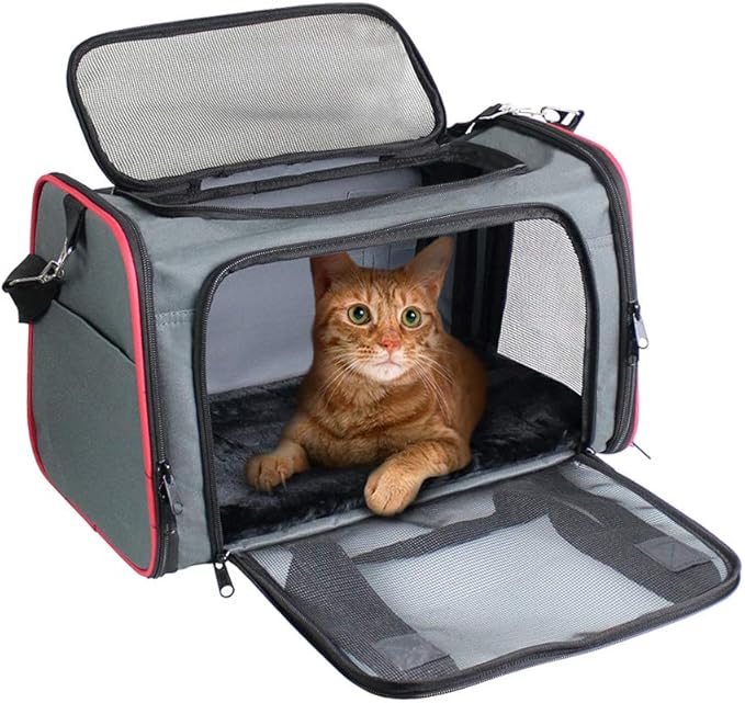 Soft-Sided Kennel Pet Carrier for Small Dogs, Cats, Puppy, Airline Approved Cat Carriers Dog Carrier Collapsible, Travel Handbag & Car Seat