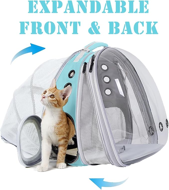 Dual Expandable Cat Backpack Carrier, Fit up to 20 lbs, Expandable Pet Carrier Backpack for Large Fat Cat and Small Puppy