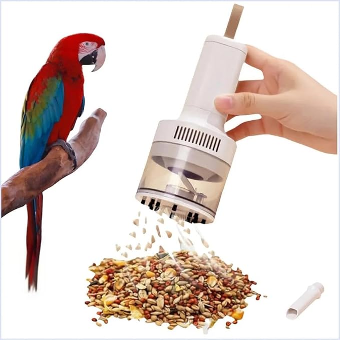 Bird Food Electric Separator,Bird Cage Cleaner,Pet Hair Collector, Mini USB Vacuum Cleaner for Bird Cage Debris Separation, Eraser Shavings, Dust, Feathers, Pet Hair, Car & Computer Keyboard Cleaning