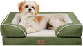 Comfort Expression Orthopedic Dog Bed for Medium Dogs 28x19 Inch, Waterproof Egg Crate Foam Medium Pet Bed with Removable Bolsters, Dog Couch with Washable Cover & Non-Slip Bottom, Light Green