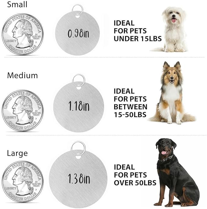 Colorful Dog Tags Personalized, Engraved Dog Tags with Colored Printing for Pets, Dog Name tag with deep Engraving, Custom pet ID Tags, Customizable cat Collar Holder tag (Meteor)