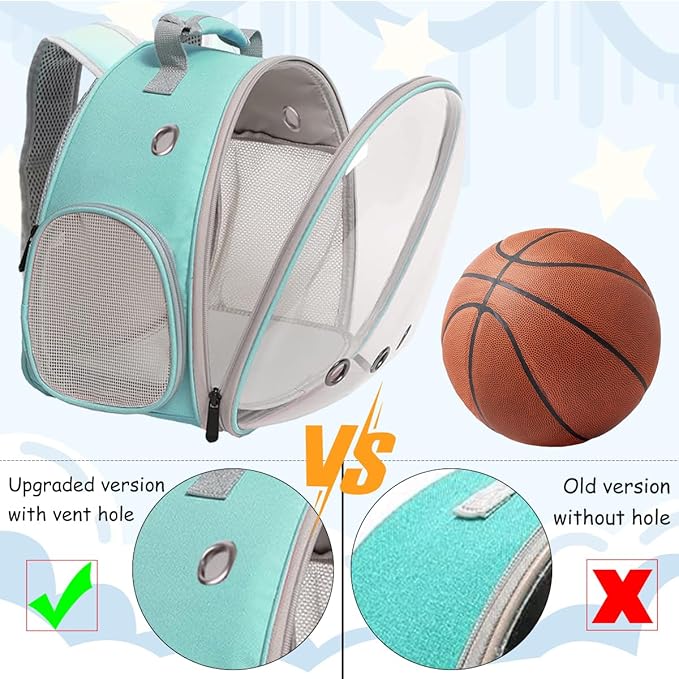 Guinea Pig Backpack, Space Capsule Bubble Window Small Animal Backpack for Guinea Pig, Bird Bunny Rat