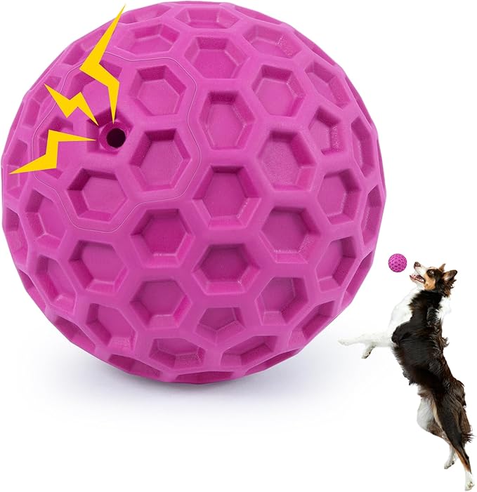 Interactive Squeaky Dog Balls, Dog Toys for Aggressive Chewers Large Breed for Relieving Anxiety, Tough Dog Chew Toys Balls for Aggressive Chewers, Outdoor Squeaky Cognitive Dog Toys