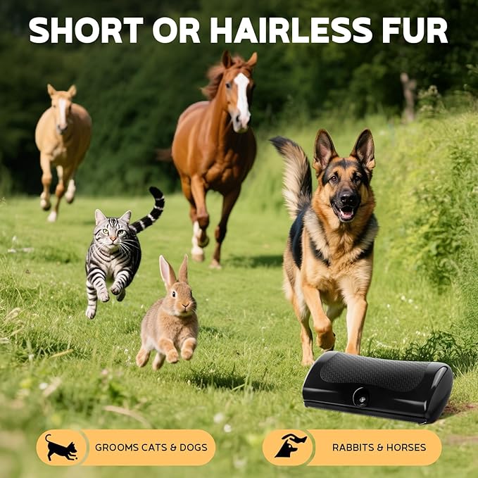 Deshedding Dog Brush & Pet Hair Remover Comb – Grooming Tool for Cats, Dogs, Rabbits, Horses, Hamsters | Itching Relief & Gift for Pet Lovers