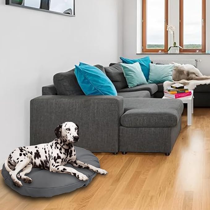 Dog Bed Cover Waterproof Replacement Machine Washable Covers for Dog Bed Heavy Duty Scratch Resistant Mattress Protector Pet Bed Round 44x44 Inch Cover Only