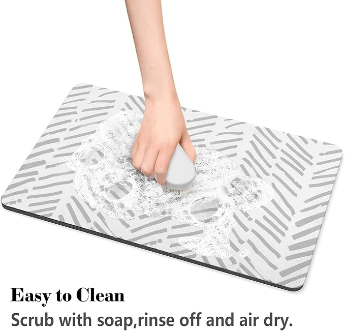 Dog Food Mats for Floors Absorbent, Pet Cat Food Mat - Quick Dry Dog Bowl Mats for Food and Water, Eco-Friendly Boho Pet Supplies