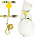 PUPTECK Adjustable Cat Harness and Leash Set Escape Proof Kitten Strap Collar for Walking Travel, Floral Pattern