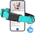 Reflective Dog Collar for Large Dogs with Dog Tags Personalized & Quick Release Buckle, Adjustable and Comfortable Nylon Pet Collar, Mint Green