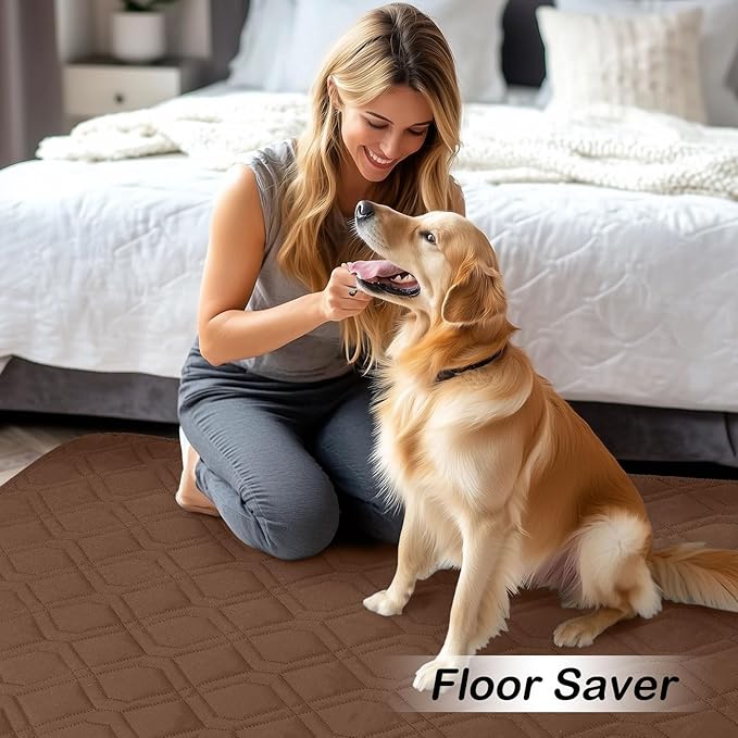 hyha Waterproof Dog Bed Blanket, Soft Pet Blankets, Waterproof Couch Cover for Dogs, Reversible Sofa Covers Washable for Furniture (82x102 Inch, Brown/Chocolate)