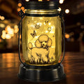 kyoryuger Poodle Gifts for Women/Men, Poodle Solar Lanterns Dog Mom Birthday, Dog Lovers Lantern, Pet Loss Pet Memorial Lights, Solar Garden Decoration Outside for Yard, Patio,Backyard,Porch