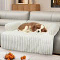 Wn's Day Luxurious Dog Couch Bed, Washable Calming Dog Couch Cover, Removable Couch Protector for Dogs, Waterproof Sofa Bed, Pet Bed Mats for Couch, Pet Couch Covers for Sofa(White, L)