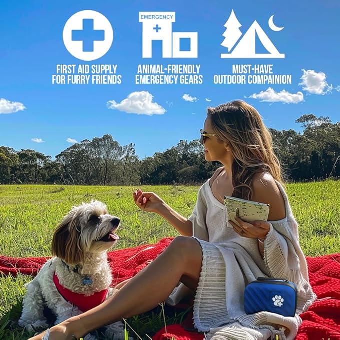 EVERLIT Pet Medic First Aid Kit | 95 Pcs Vet-Approved Medical, Outdoor & Emergency Supplies for Dogs, Cats, Animal Care | Travel-Friendly Compact Bag for Home, Car and Travel (Guardian Orange)